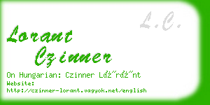 lorant czinner business card